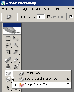 Select the Magic Eraser Tool